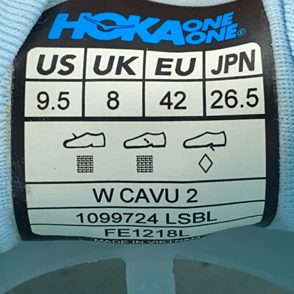 Hoka One One Cavu 2 Green Athletic Running Shoes 1099724 LSBL Women's Size 9.5 - Picture 12 of 13